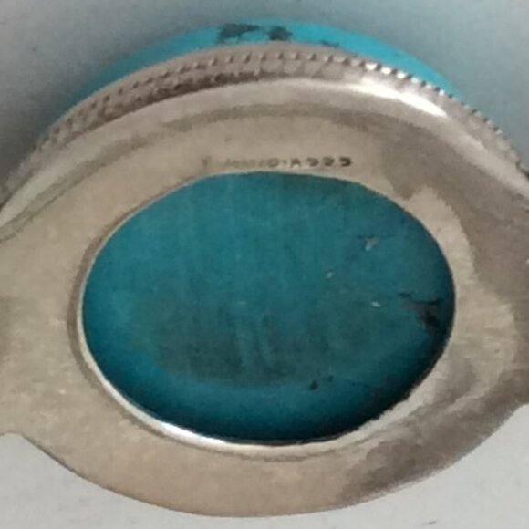 Vintage Turquoise and citrine 925 silver bracelet - Picture 3 of 5